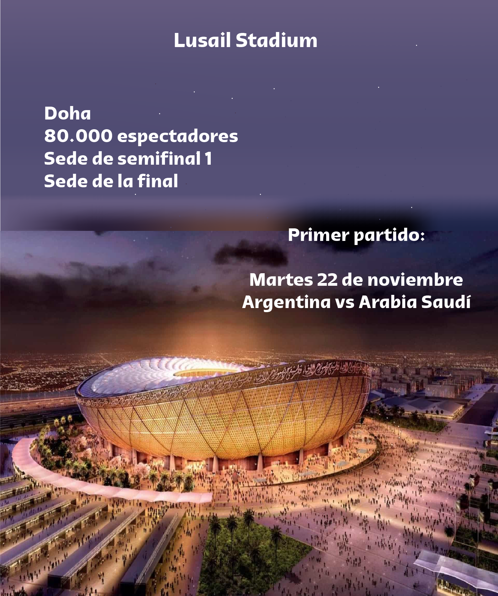 Frontera Digital, Mundial Qatar 2022, Lusail Stadium